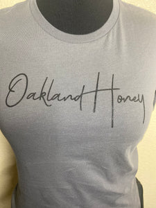 OAKLAND HONEY SIGNATURE TEE-  GREY/BLACK